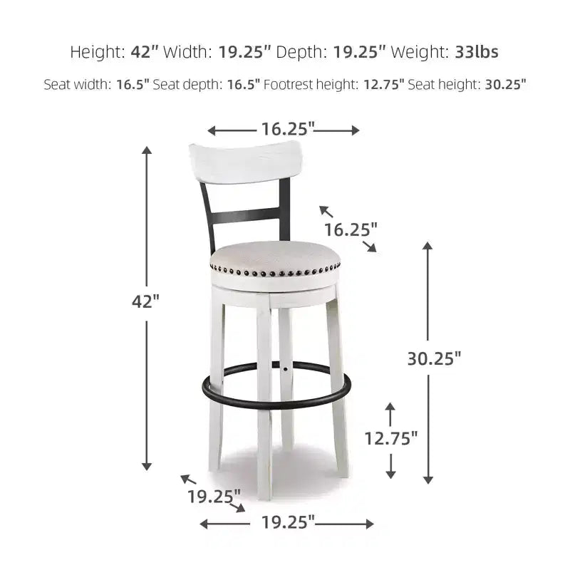 Tall Valebeck Upholstered Swivel Barstool - Signature Design by Ashley