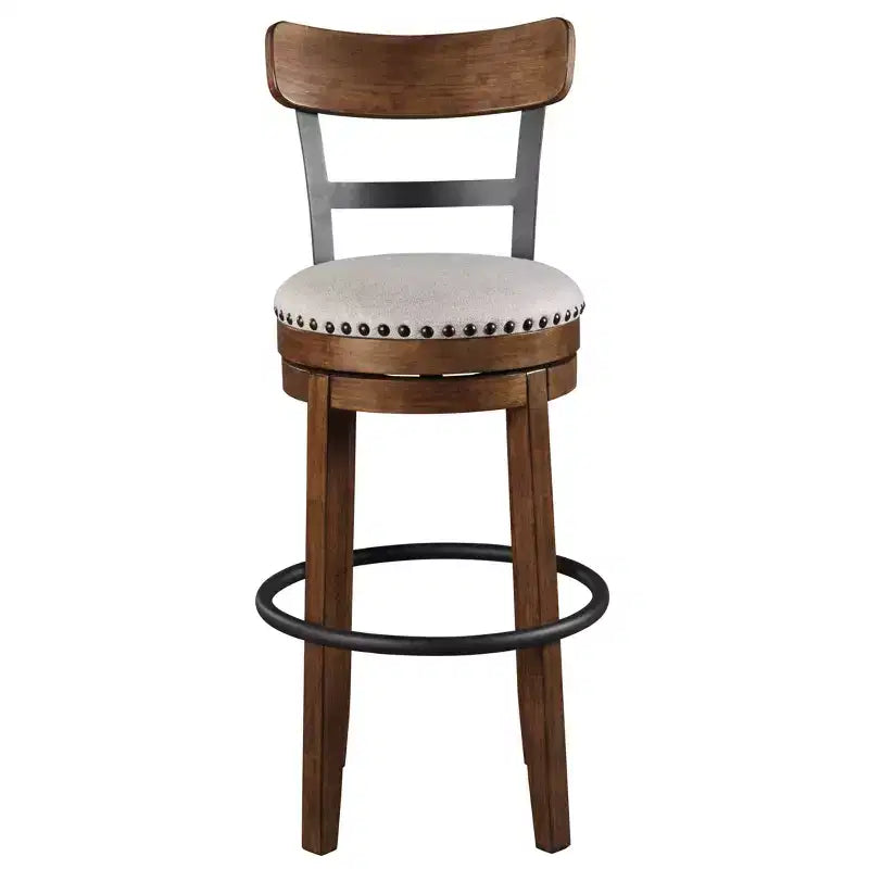 Tall Valebeck Upholstered Swivel Barstool - Signature Design by Ashley