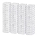 Sterilite Clearview Small Clear Plastic Stackable 5 Drawer Storage System for Desktop and Drawer Household Organization for Stationary or Pens