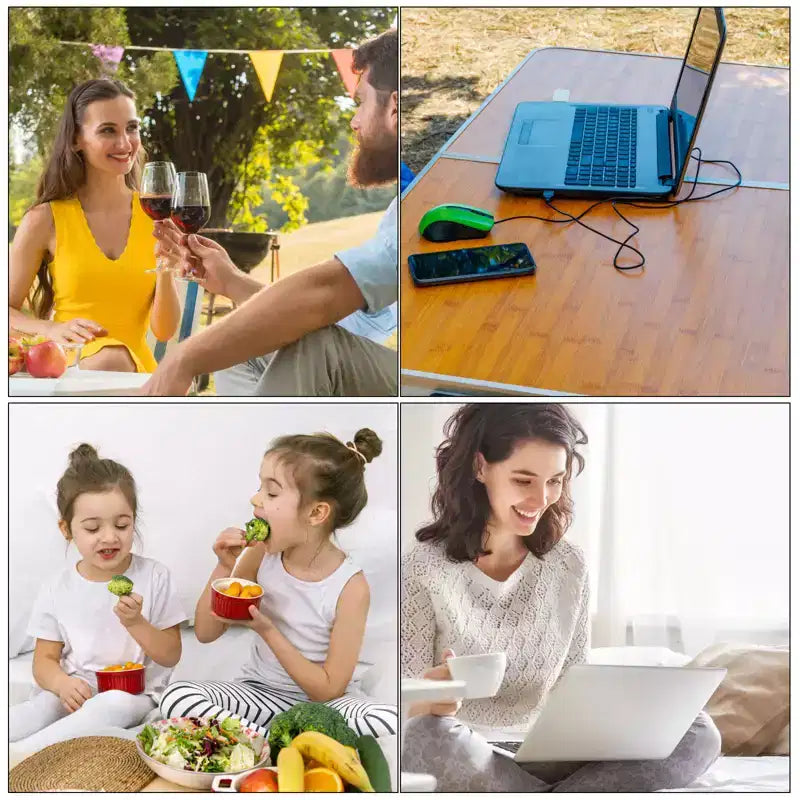 Unique Bargains Foldable Portable Reading Working Laptop Desk 24 x 16.1 x 10.6