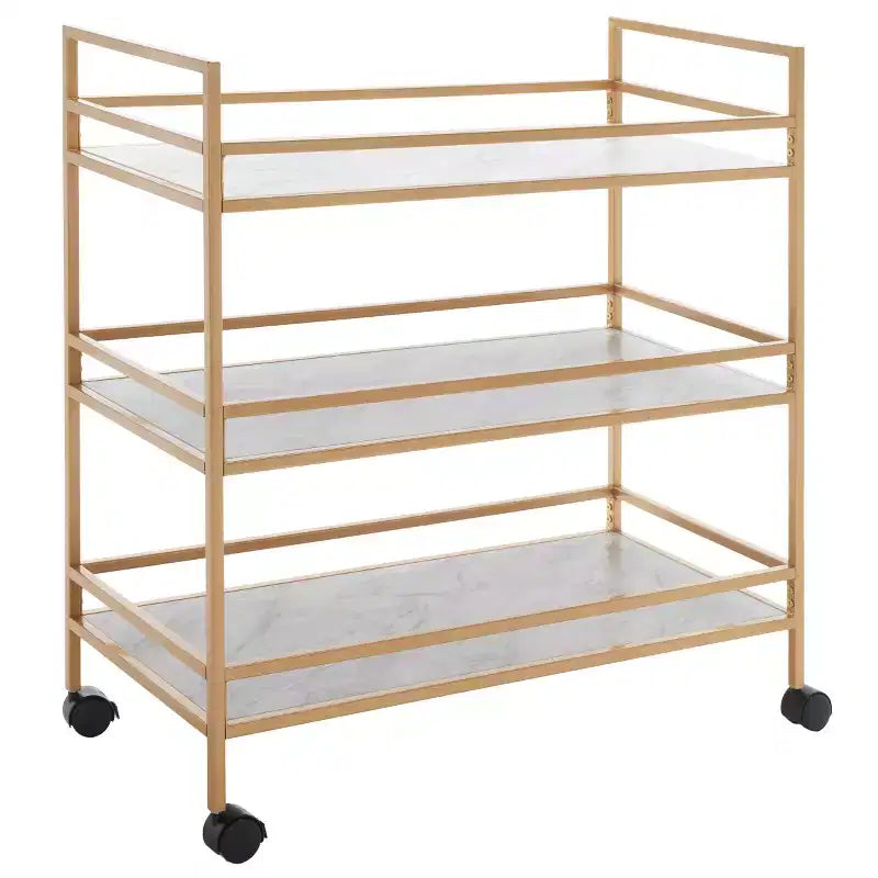 Idria 3 Tier Bar Cart - BCT8010 - Safavieh