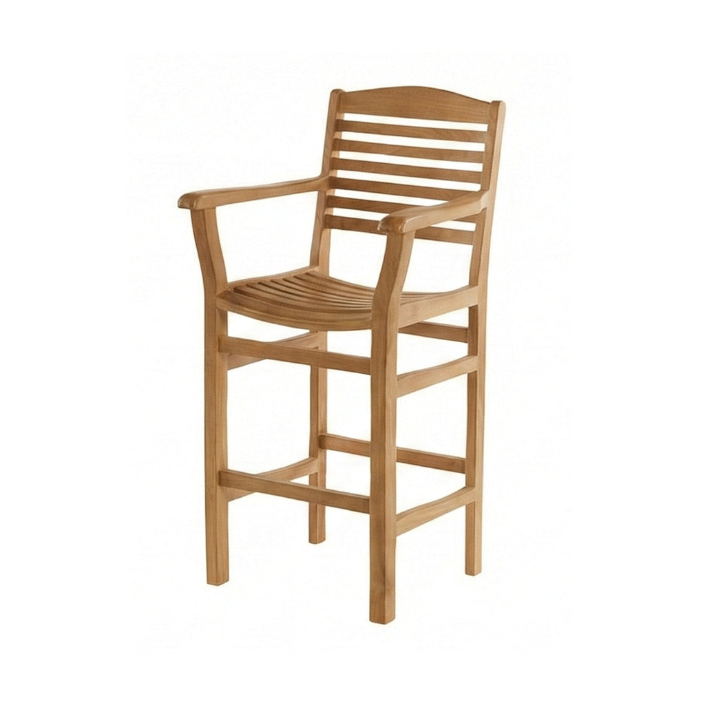 Aurelien Teak Outdoor Bar Stool