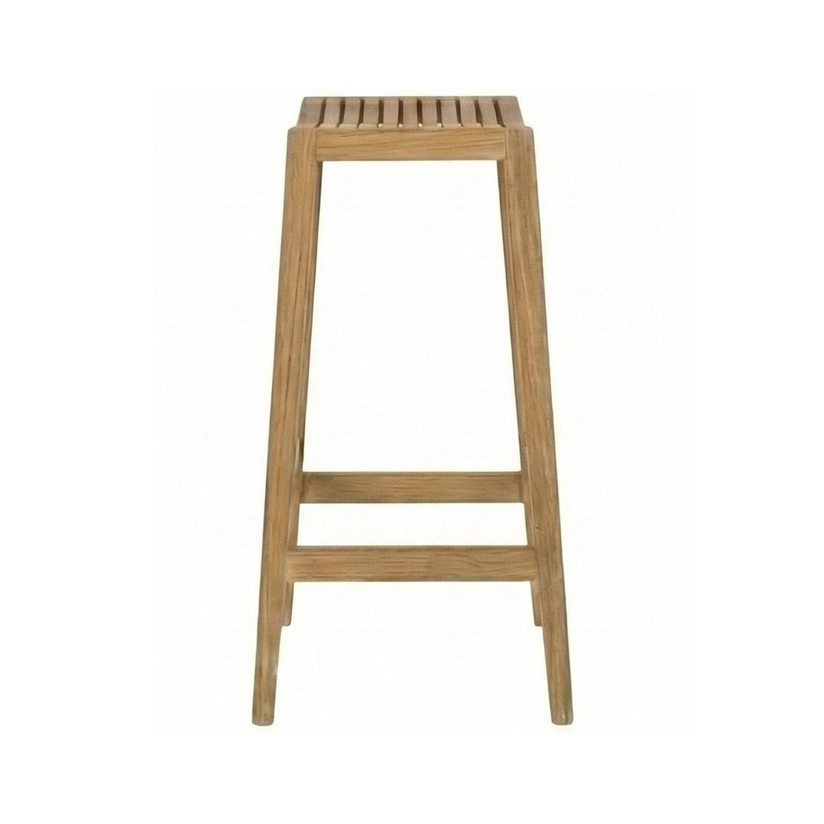 Baptiste Backless Teak Outdoor Bar Stool
