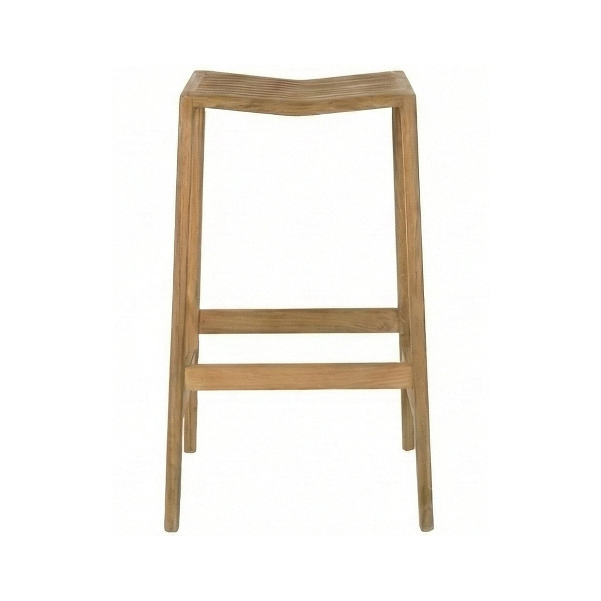 Baptiste Backless Teak Outdoor Bar Stool