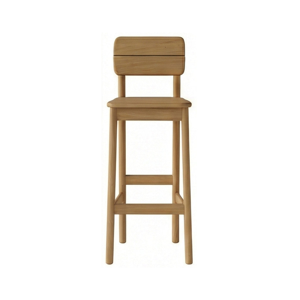 Bastien Armless Teak Outdoor Bar Stool