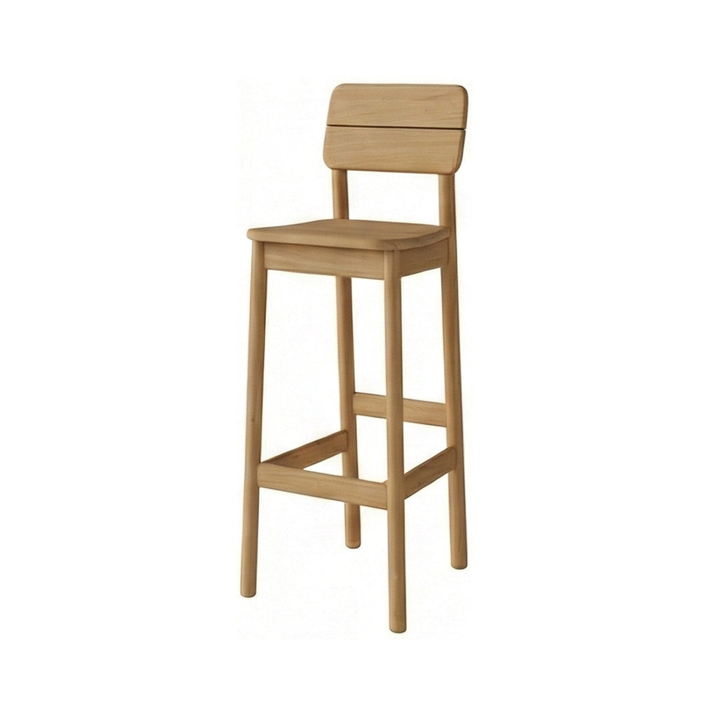 Bastien Armless Teak Outdoor Bar Stool