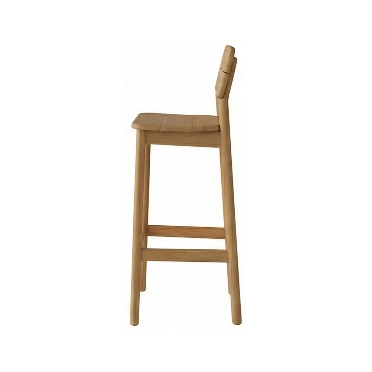 Bastien Armless Teak Outdoor Bar Stool