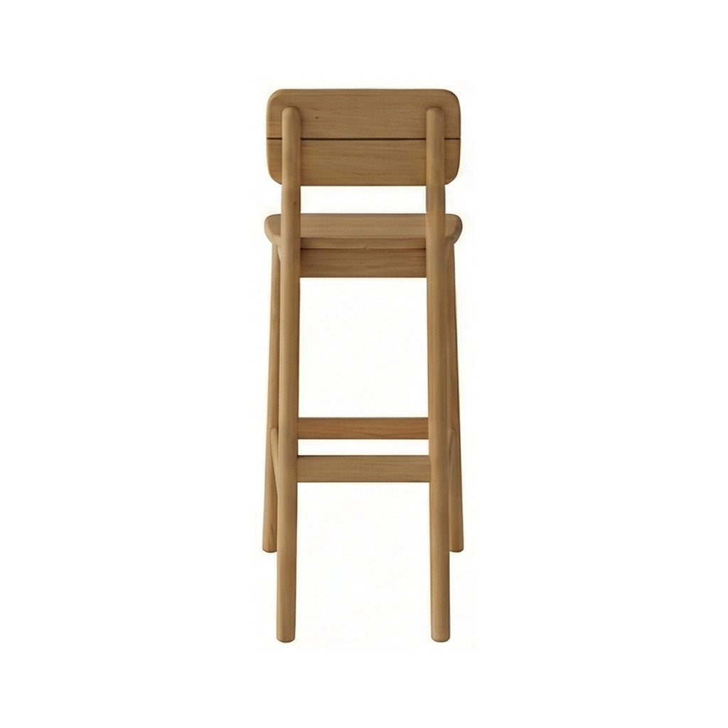 Bastien Armless Teak Outdoor Bar Stool
