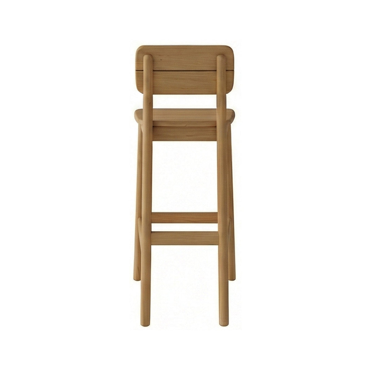 Bastien Armless Teak Outdoor Bar Stool