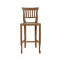 Benoit Armless Teak Outdoor Bar Stool