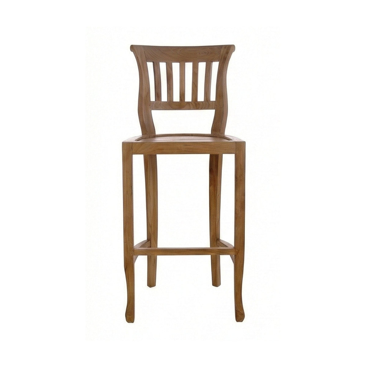 Benoit Armless Teak Outdoor Bar Stool