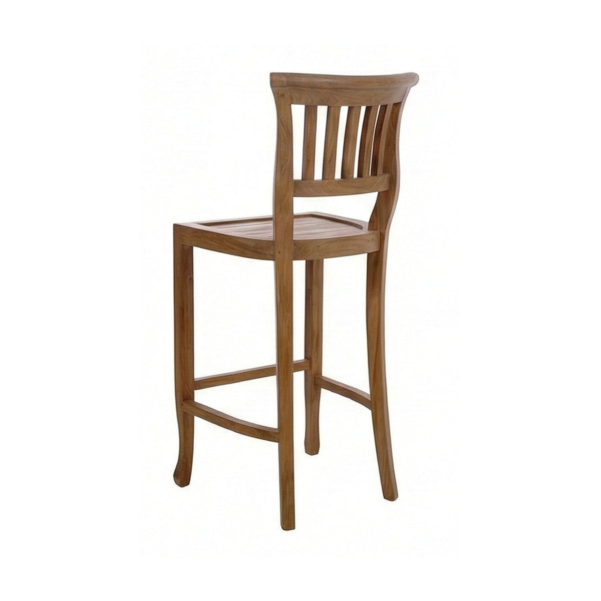 Benoit Armless Teak Outdoor Bar Stool