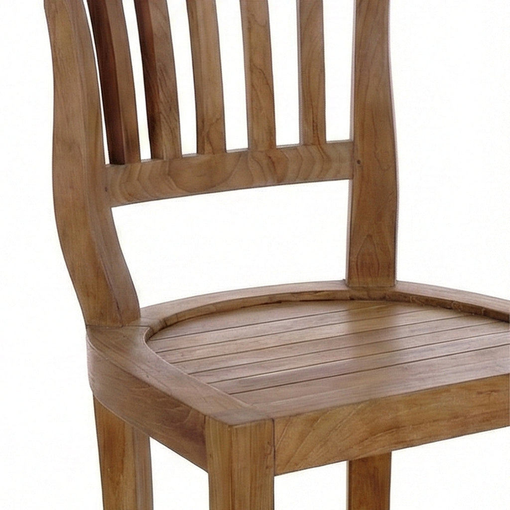 Benoit Armless Teak Outdoor Bar Stool