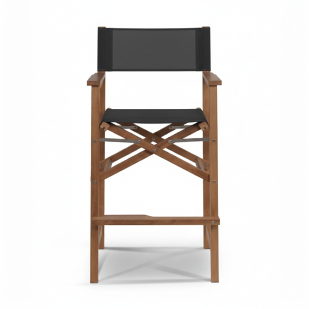 Gael Folding Teak Outdoor Bar Stool
