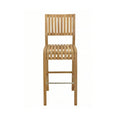 Maxime Armless Teak Outdoor Bar Stool