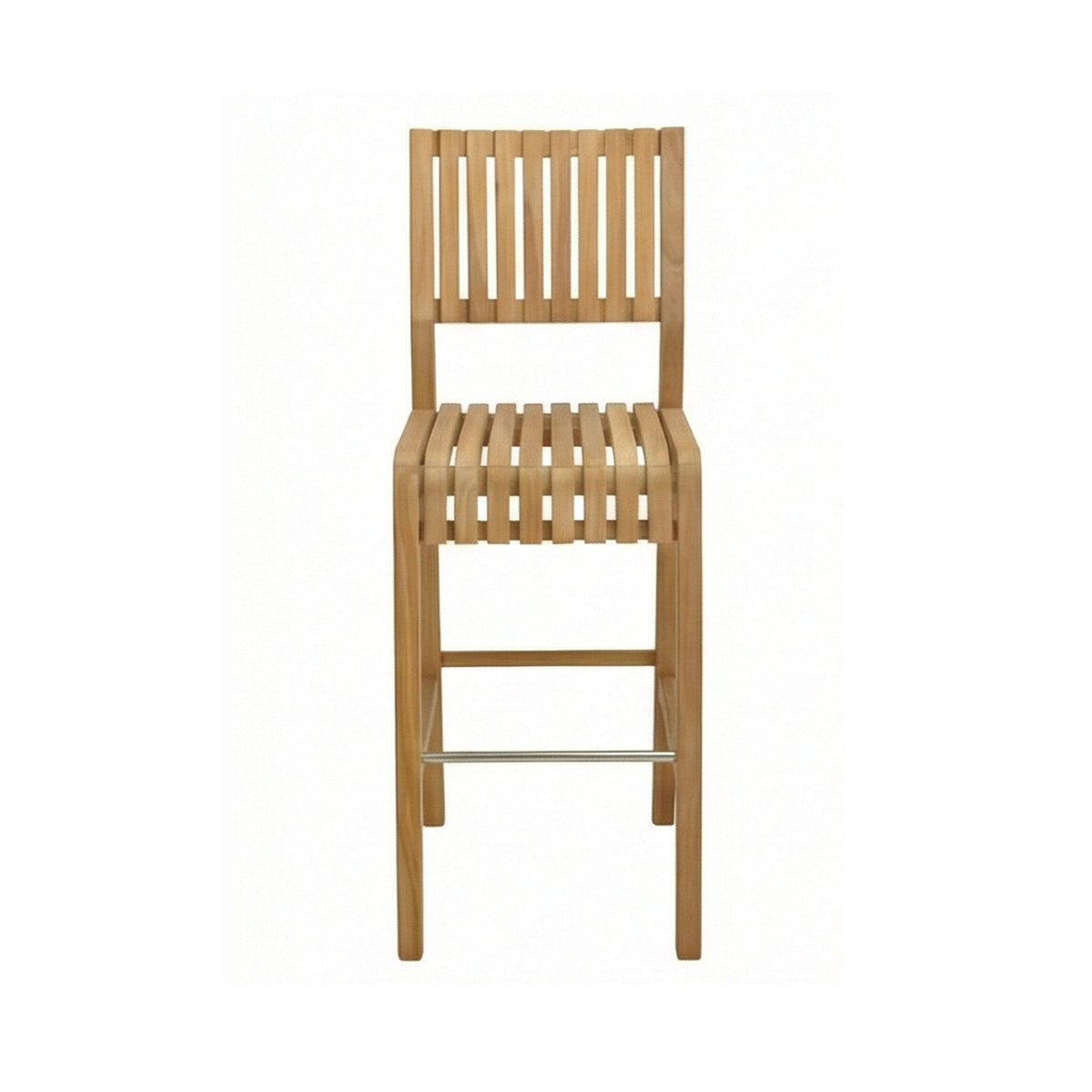 Maxime Armless Teak Outdoor Bar Stool