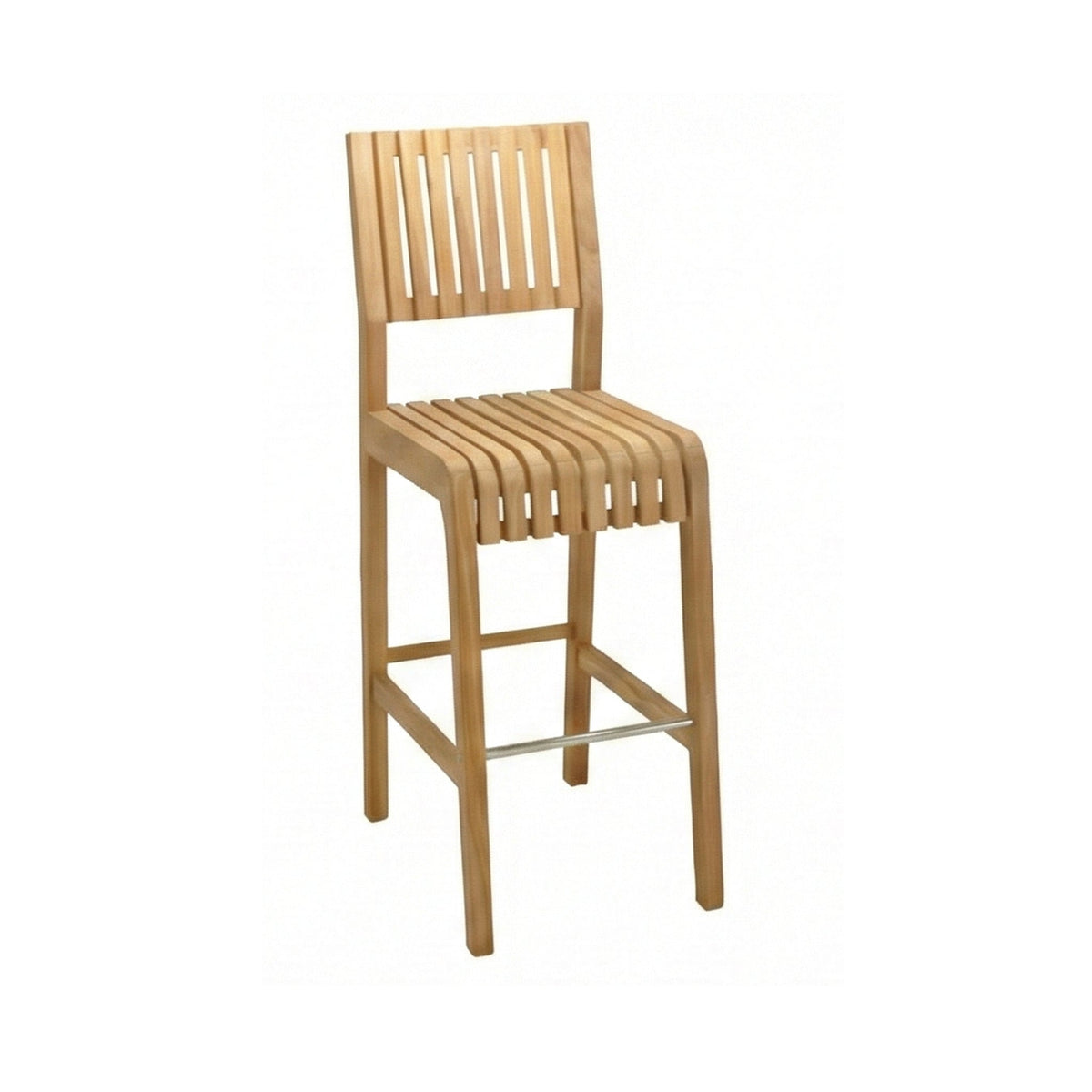 Maxime Armless Teak Outdoor Bar Stool