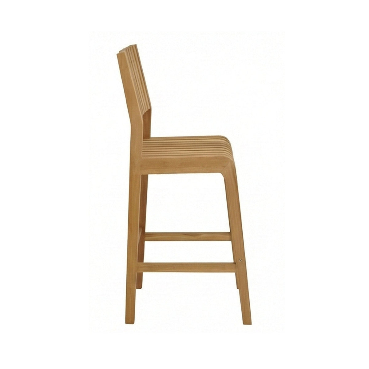 Maxime Armless Teak Outdoor Bar Stool