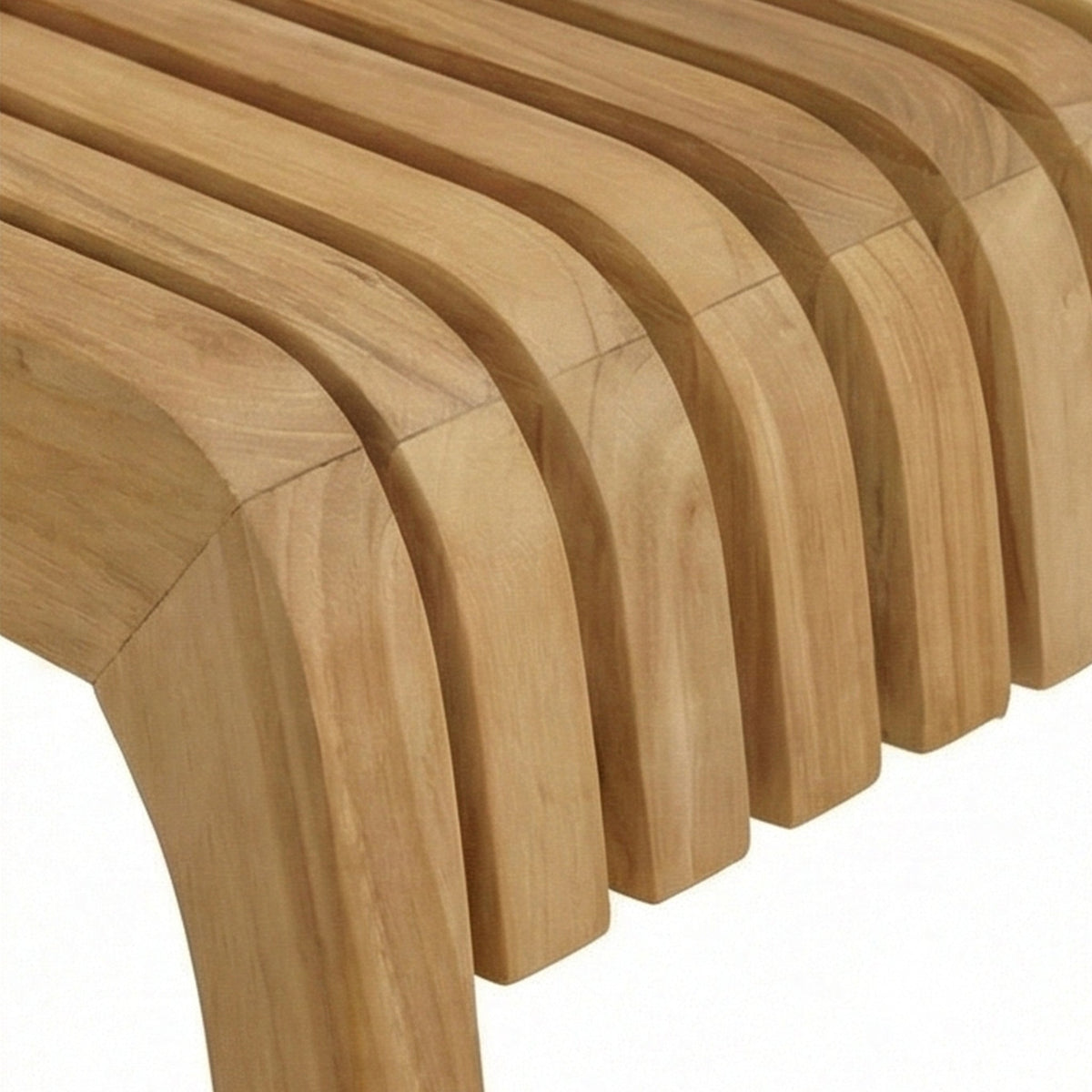 Maxime Armless Teak Outdoor Bar Stool