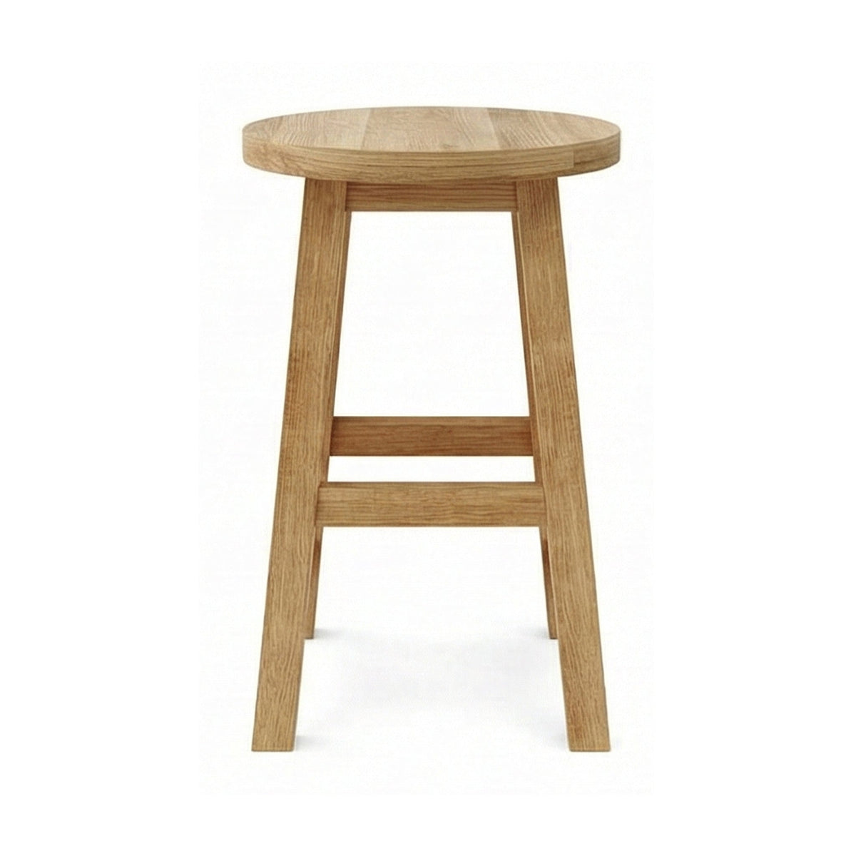 Aimee Round Backless Teak Outdoor Bar Stool