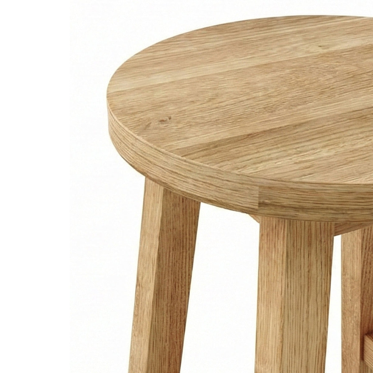 Aimee Round Backless Teak Outdoor Bar Stool