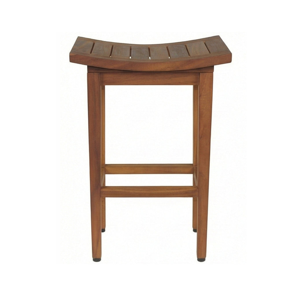 Armand Backless Teak Outdoor Bar Stool