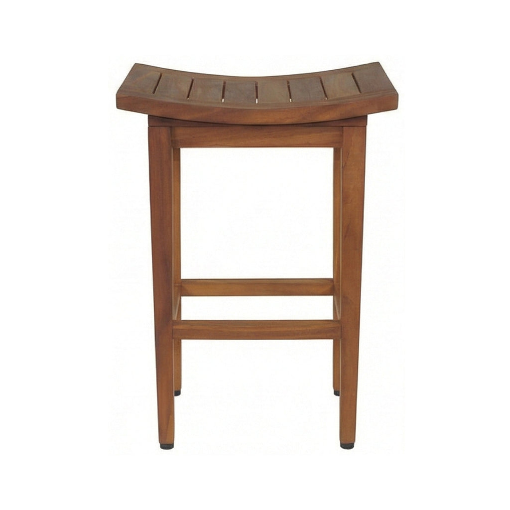 Armand Backless Teak Outdoor Bar Stool