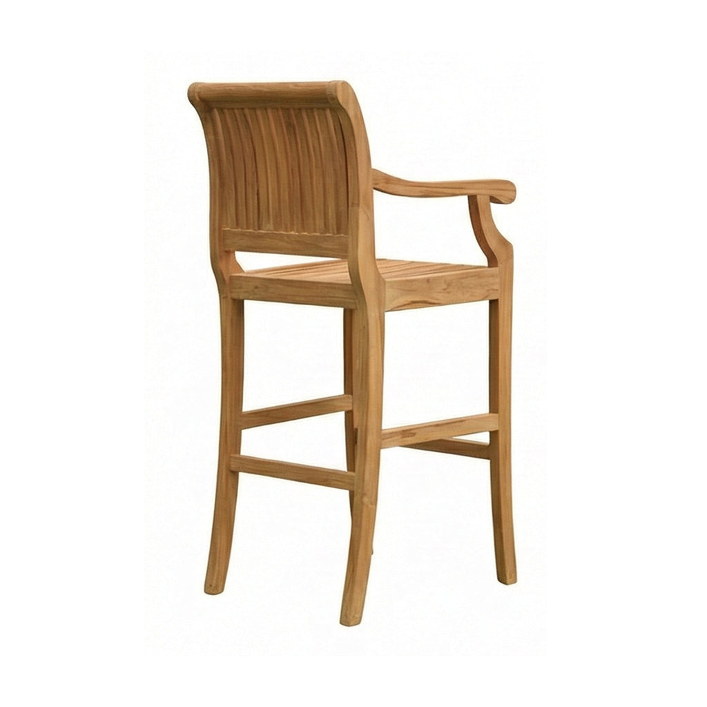 Roland Teak Outdoor Bar Stool