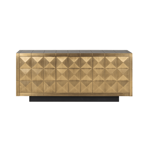 Abitha Luxury Brushed Gold 3 Door Sideboard