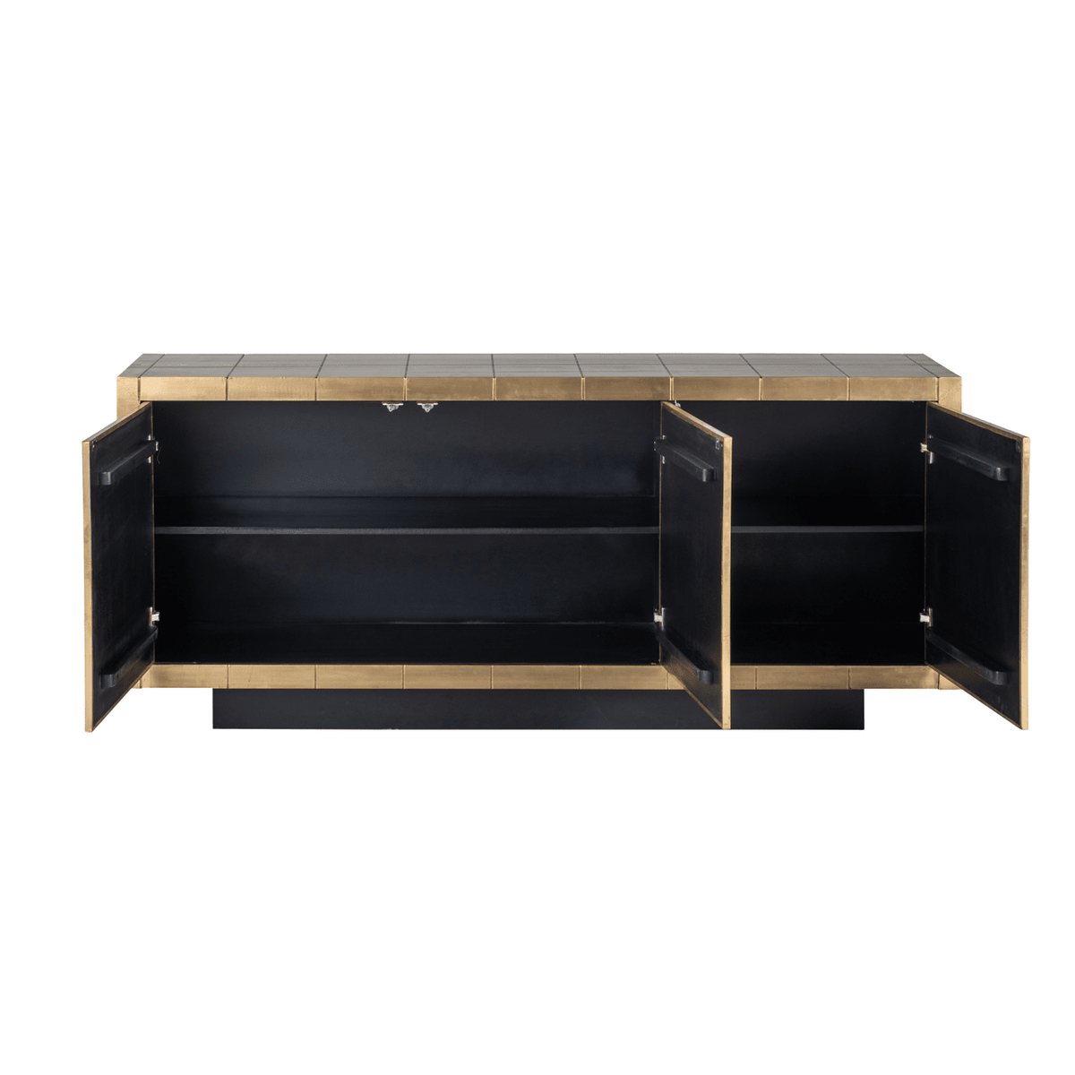Abitha Luxury Brushed Gold 3 Door Sideboard