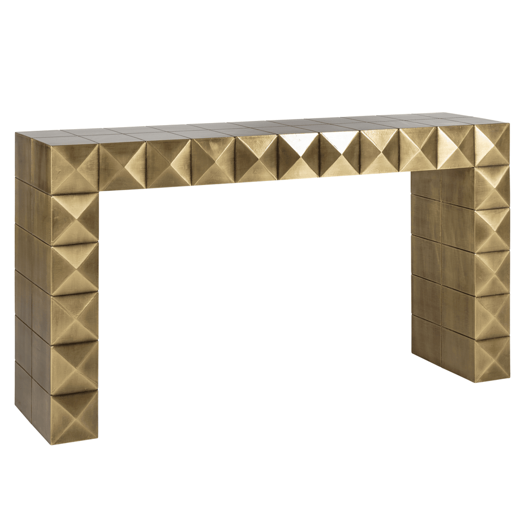 Abitha Luxury Brushed Gold Console Table