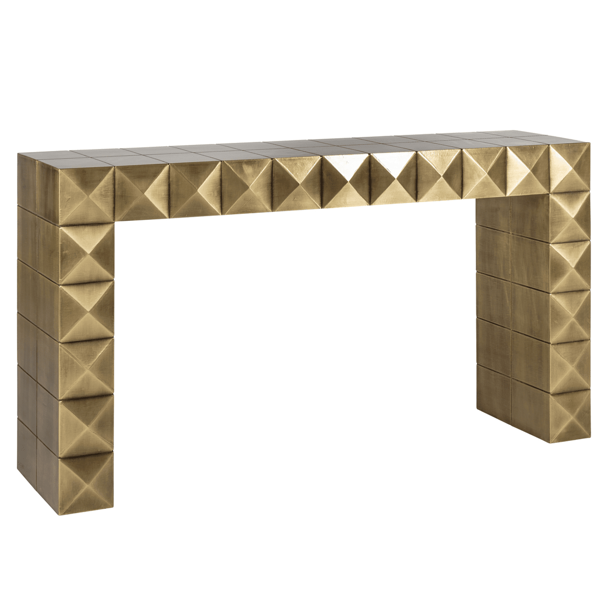 Abitha Luxury Brushed Gold Console Table