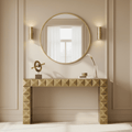 Abitha Luxury Brushed Gold Console Table