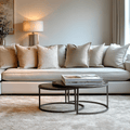 Adele Black Round Nested Metal Coffee Tables - Set of 2