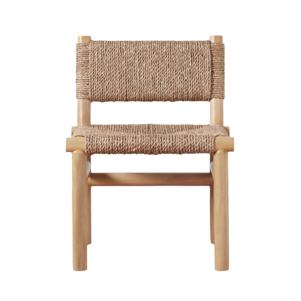 Akay Teak Woven Rustic Dining Chair