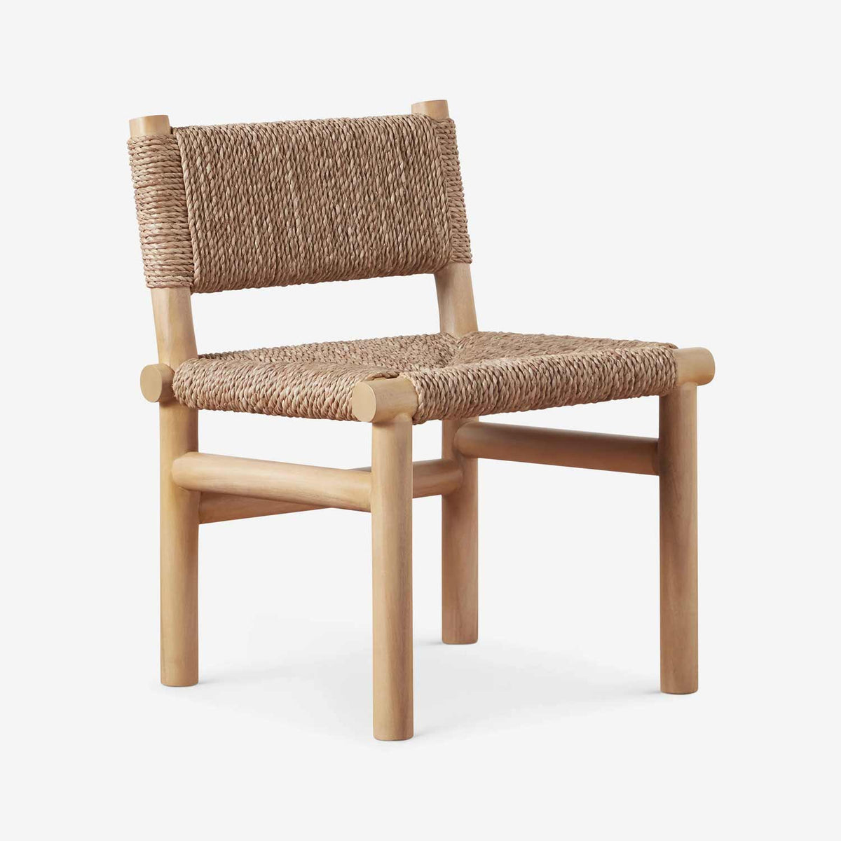 Akay Teak Woven Rustic Dining Chair