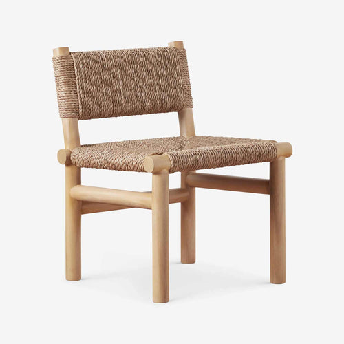 Akay Teak Woven Rustic Dining Chair