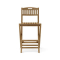 Alain Folding Armless Teak Outdoor Bar Stool