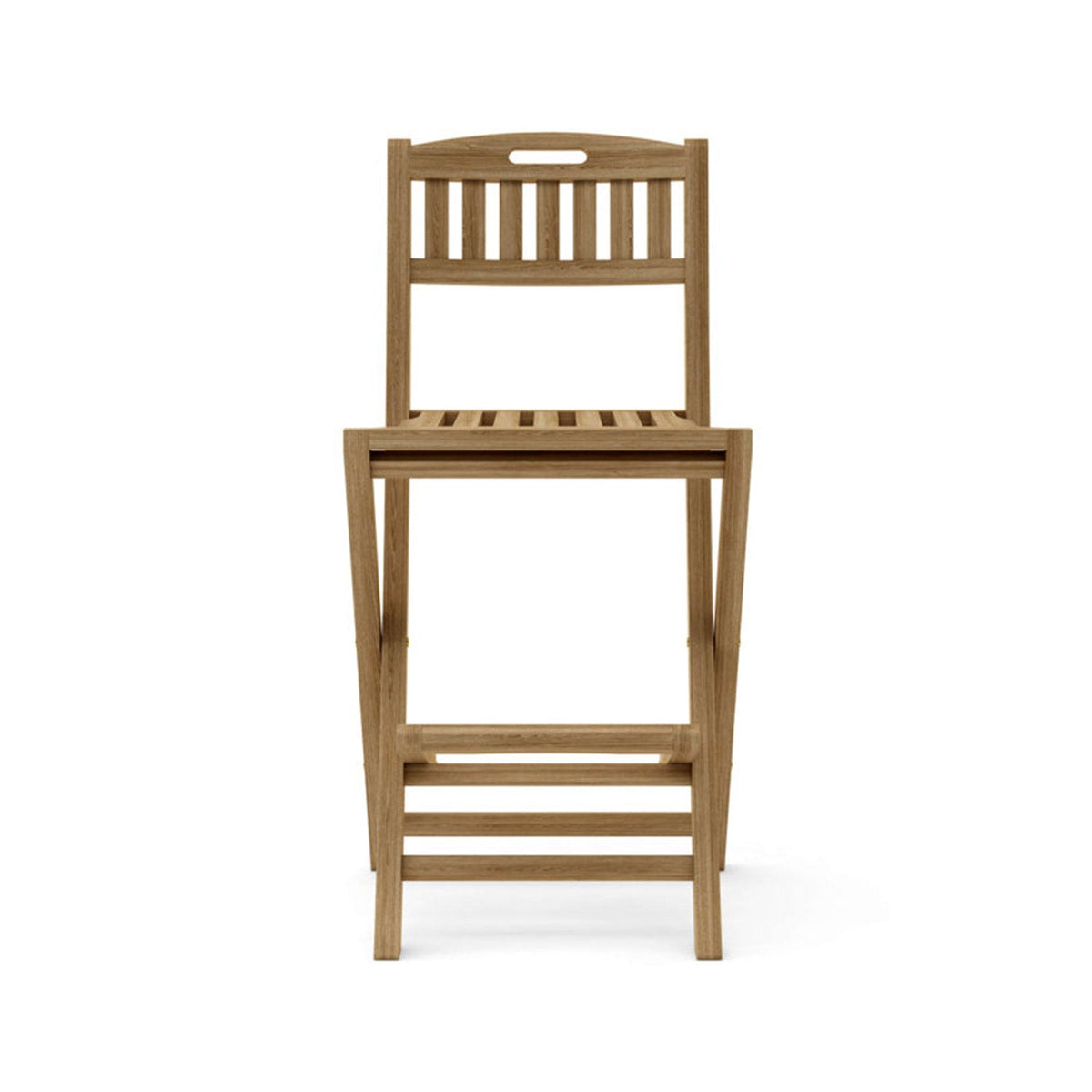 Alain Folding Armless Teak Outdoor Bar Stool