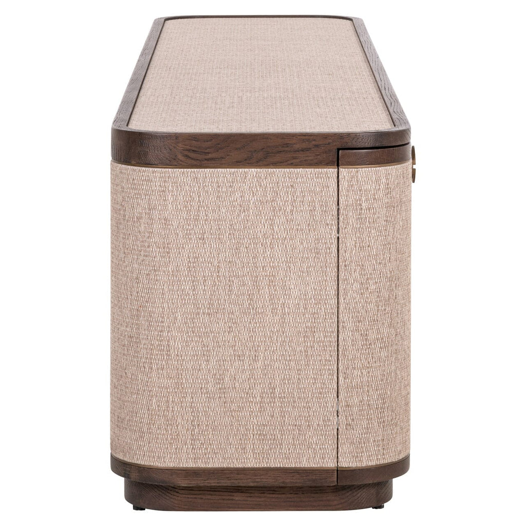 Alexandra Luxury Linen & Dark Brown Oak 4 Door TV Unit