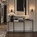 Alta Black Metal Nesting Console Tables - Set of 2