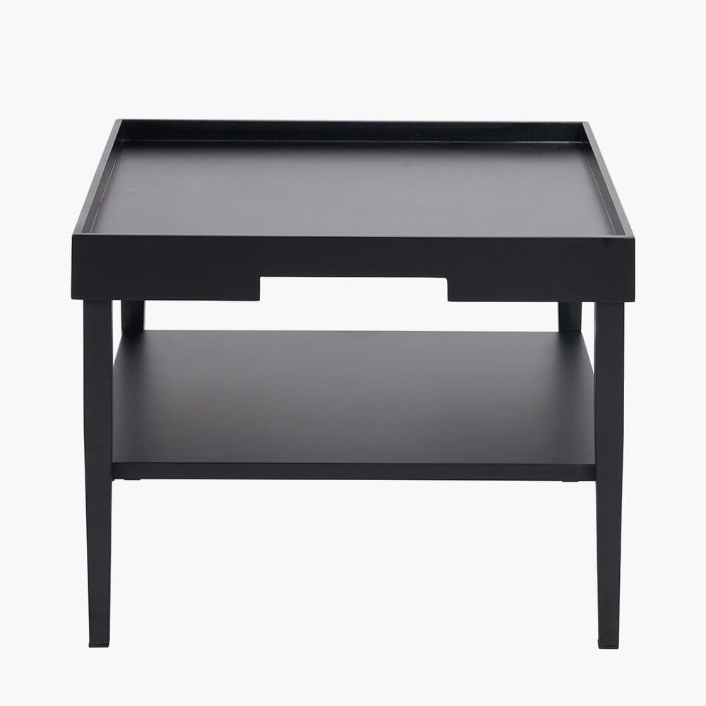 Amiya Black Wood Veneer Square Coffee Table