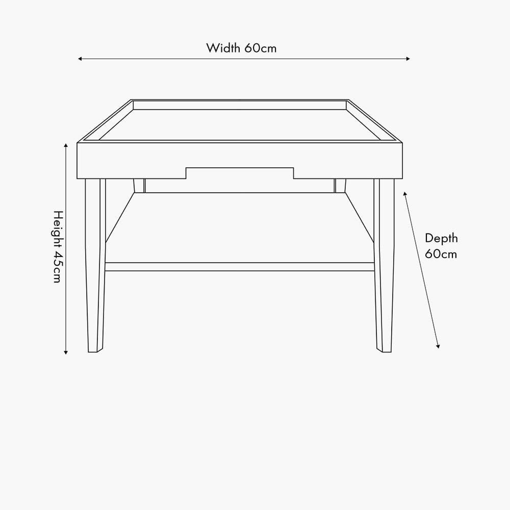 Amiya Black Wood Veneer Square Coffee Table