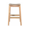 Antoine Backless Teak Outdoor Bar Stool