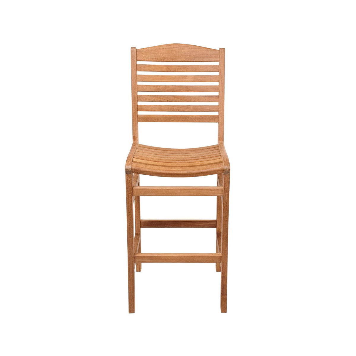 Aurelien Armless Teak Outdoor Bar Stool