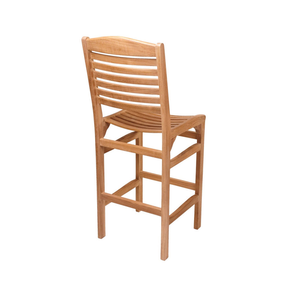 Aurelien Armless Teak Outdoor Bar Stool