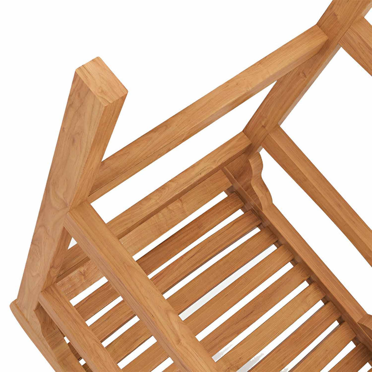 Aurelien Armless Teak Outdoor Bar Stool