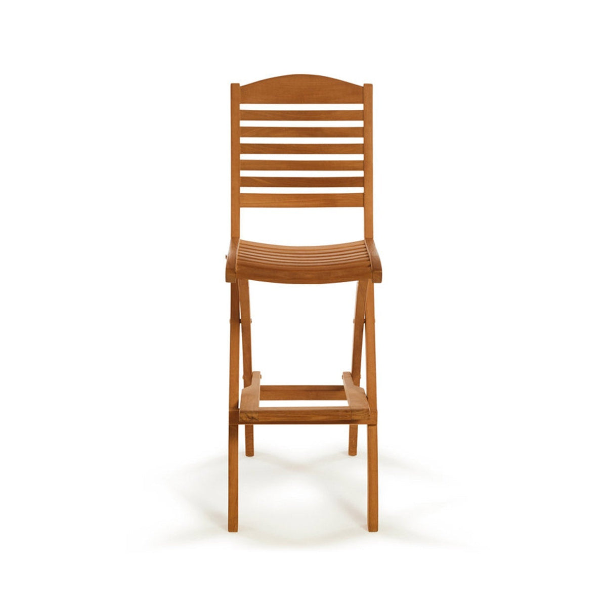 Aurelien Folding Armless Teak Outdoor Bar Stool