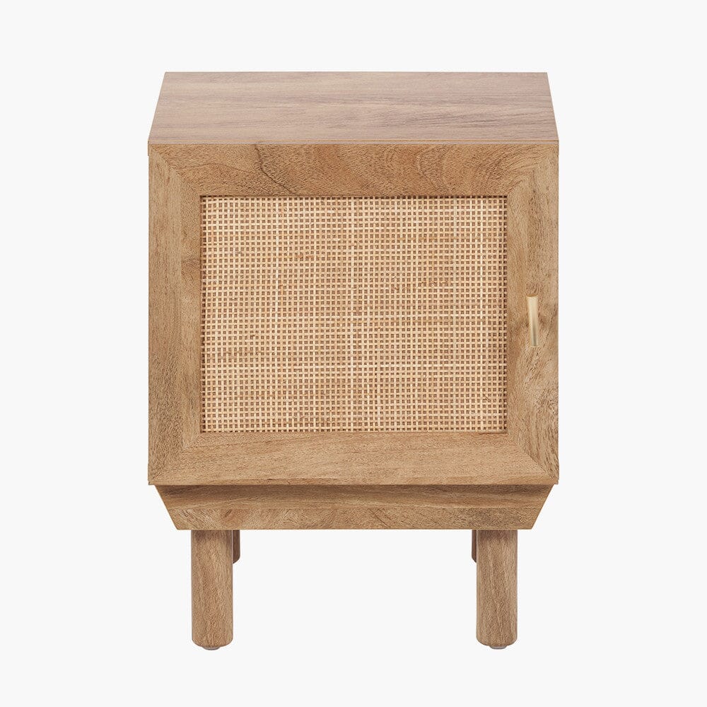 Averso Natural Rattan 1 Door Bedside Table