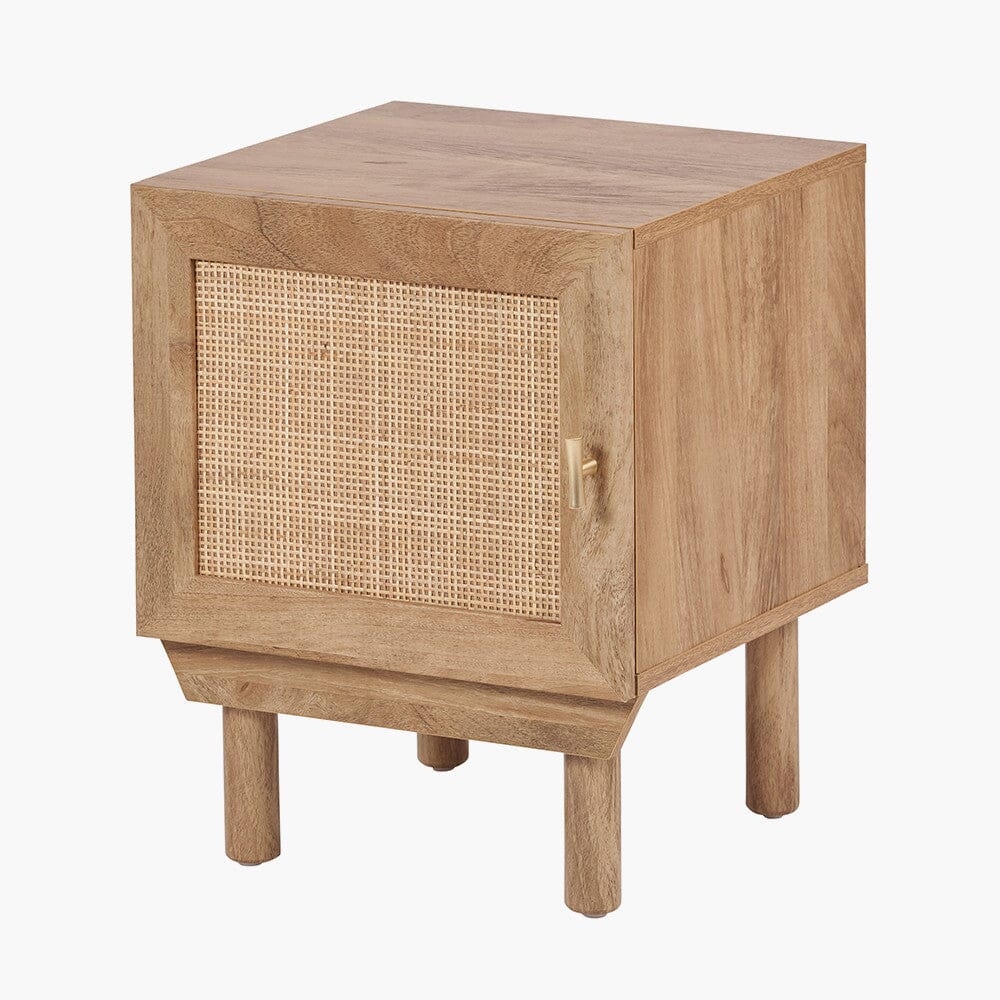 Averso Natural Rattan 1 Door Bedside Table